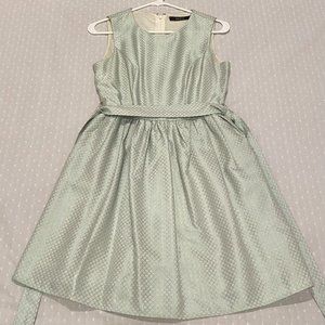 Mint Green Print Belted Dress